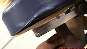 Jacky endures intense BBC mouth pussy massage