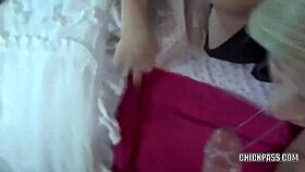 Petite housewife Jolene delivers expert blowjob on stiff cock in amateur POV