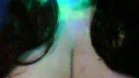 can this chubby goth milf handle that huge dildo on her big tits? 🤯🍆💦