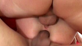 wanna see blonde take double anal two cocks same ass threesome?