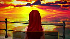 redhead teen surges with game passion episode 425