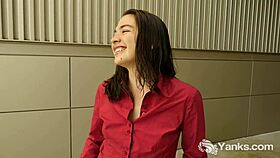 aww cute lilith, rub that pussy till you climax in bathroom