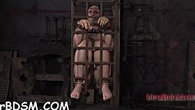 sexy bound slaves compete in rough pussy fucking and sucking contest