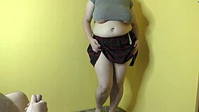 BBW femdom MILF milks fat nerd virgin cock deep into her hairy pussy