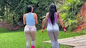 hey can these hot students handle physics prof's rough anal pounding outdoors?