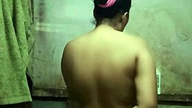 heart racing indonesian housewife bares big tits and pussy in steamy naked bath