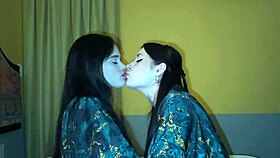 i got fucked raw by my bisexual friend in a steamy lesbian massage turning into rough scissoring and pussy licking orgy