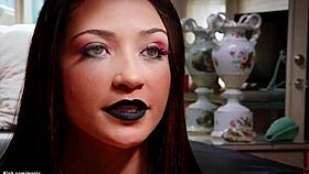 goth teen bound in bdsm gets dominated and fucked deepthroat