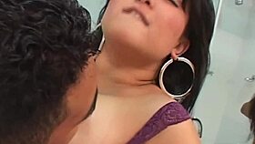 yo, you see this thick mixed asian babe's big ass get drilled doggystyle by monster bbc in the bathroom?
