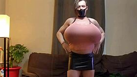 shanneltrav's massive trans boobs bounce wildly
