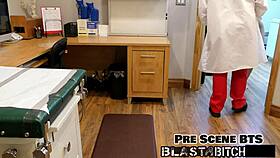 Patient Raya Nguyen undergoes doctor's examination procedure.