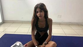 Petite latina fucked hard during intense workout session