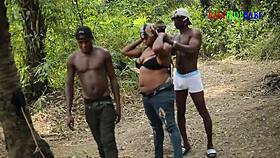 holiday forest groupsex got so wild with chubby milfs creampie action