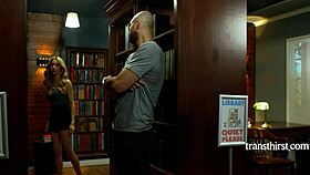 dream lover pounds cute ts ariel demure's tight ass in library