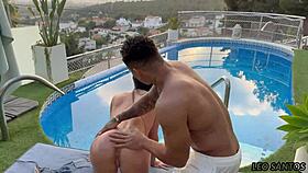 fucking top brazilian pornstar in luxury house quick creampie