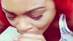 redhead ebony gags on student cock at home then public park pounding.