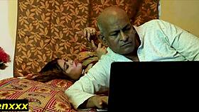 old indian husband roughly fucks beautiful wife's juicy pussy with dirty talk