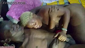 Blonde Babe Sucks Plays With Two Monster Cocks Hardcore