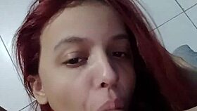 tall domme fists huge belly with banana worship