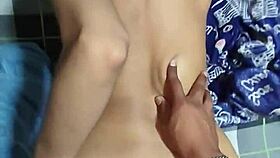 Petite latina gets hardcore doggystyle pounding and facial cumshot