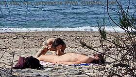 passionate beach lovers squirt in cowgirl and doggy creampie bliss