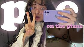 i pee everywhere on my european plane trip fetish fun