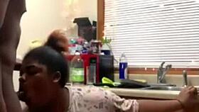 Horny Milf's Shaved Pussy Craves Kitchen Cock Slam