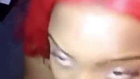 redhead ebony gags on student cock at home then public park pounding.