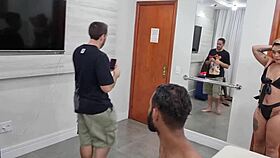 backstage with curvy anny lopes cumming hard on double vaginal dp