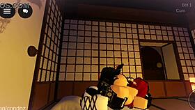 futanari pounds sexy ass in roblox virtual world
