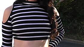 Glamorous Shemale Handjob Blowjob On Massive Black Cock Cumshot