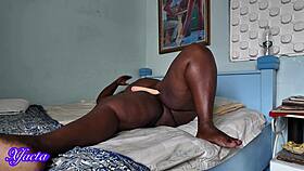 bbw mature milf slave orgasms wildly on her thick 7-inch dildo