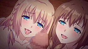 japanese woman and young girl share intense session with man