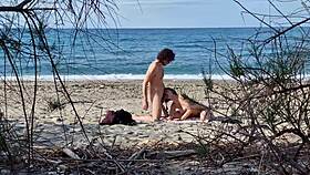passionate beach lovers squirt in cowgirl and doggy creampie bliss