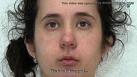 Natasha's emotions surge while posing and stripping her hairy big tits