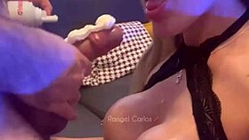 Huge Tits Brunette Sucking Cock Then Anal In Client's House