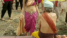 This bubbly chubby Indian girlfriend's deep navel and big tits mesmerize everyone around