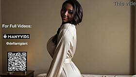 I'm fucking this big tits ebony masseuse deep with huge cock ai enhanced.