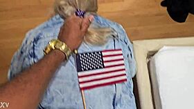 Blonde's Innocent Ass Craves Thick Black Cock in Doggy