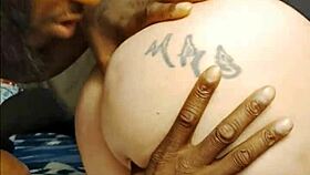 Groping escalates to deep anal pounding session