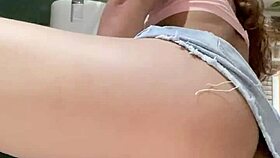 oh god im such a hot petite thing in this tiny miniskirt fuckin my super horny pussy feels amazin