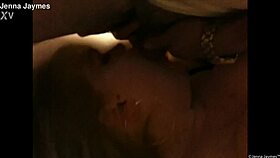 Jenna Jaymes drops to her knees for big cock deepthroat blowjob to win her job back quickie style