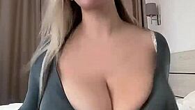 massaging my juicy natural big tits makes me beg for bed fuck