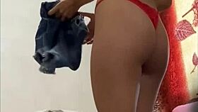 peeking into my colombian friend alexia's sexy miniskirt room