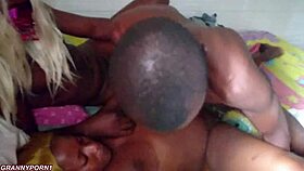 Blonde Babe Sucks Plays With Two Monster Cocks Hardcore