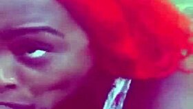 redhead ebony gags on student cock at home then public park pounding.