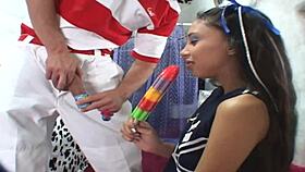 alexis love stuffs ice cream deep in mouth before wild sex 🍦💦😈