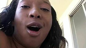 Ebony Hood Babe Rides Cock to Cum on Tits