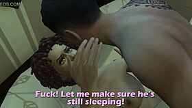 Cheating Wife Fucks Stranger While Husband Sleeps Unaware Sims 4