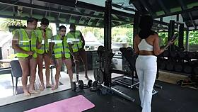 Arab Gym Girl Sparks Wild Worker Gangbang Creampie Chaos